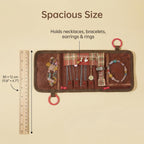 Travel Jewelry Roll – Portable Organizer for Necklaces, Earrings & Everyday Treasures