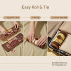 Travel Jewelry Roll – Portable Organizer for Necklaces, Earrings & Everyday Treasures