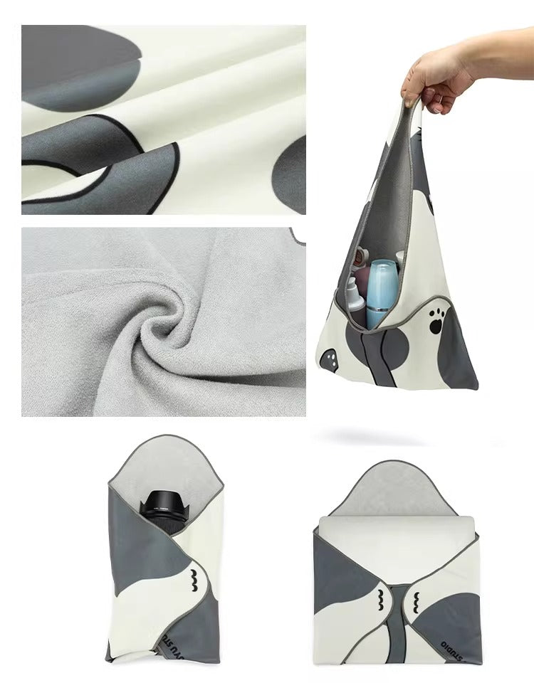 Animal Pattern Magic Wrap - Self-Adhesive Travel Organizer Pouch