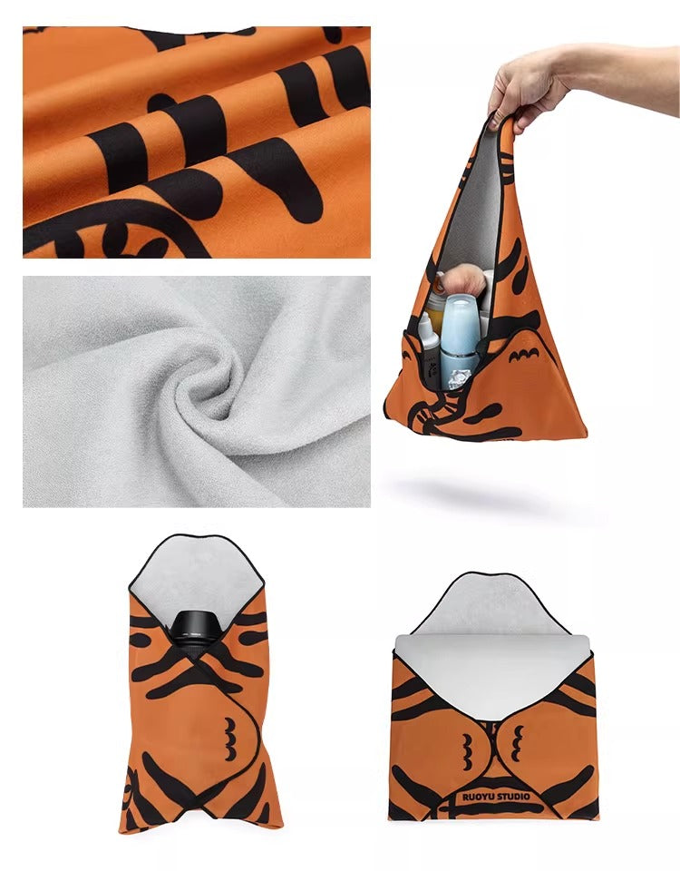 Animal Pattern Magic Wrap - Self-Adhesive Travel Organizer Pouch