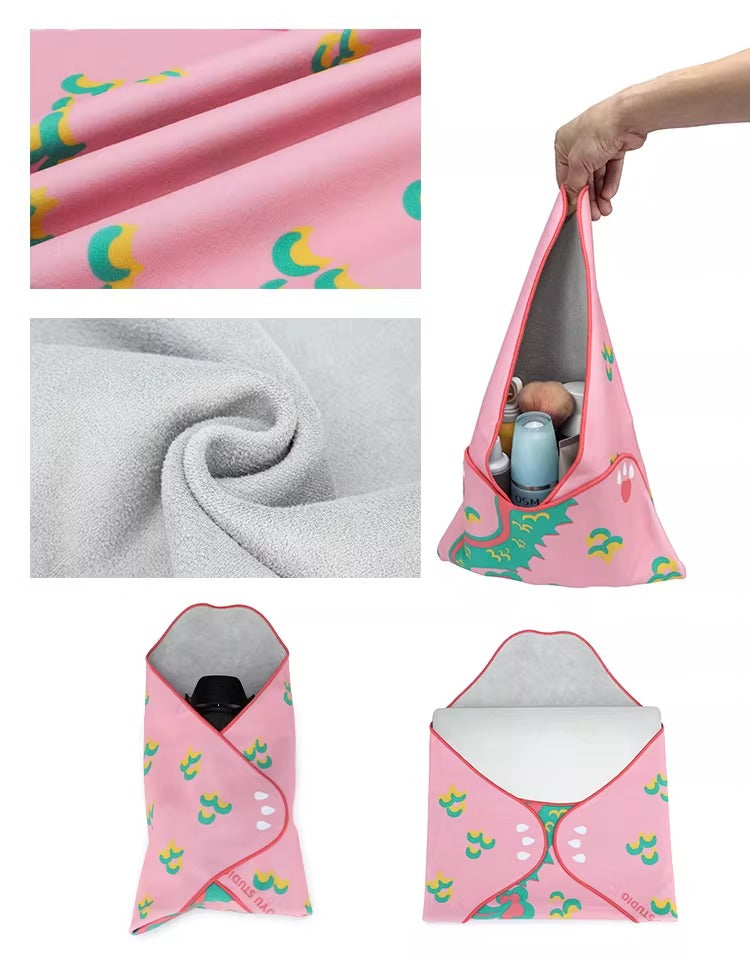Animal Pattern Magic Wrap - Self-Adhesive Travel Organizer Pouch