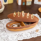 Baguette Shaped Jewelry Box - Cute Bread Ring Holder & Necklace Organizer