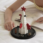 Christmas Tree Jewelry Stand - Festive Key & Necklace Holder with Tray