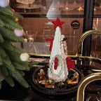 Christmas Tree Jewelry Stand - Festive Key & Necklace Holder with Tray
