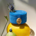 Eggy Party Double-Layer Jewelry Case - Velvet Travel Organizer with Stone Accents