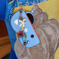Floral Beaded Sunglasses Pouch - Clip-On Silicone Eyewear Case