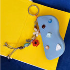 Floral Beaded Sunglasses Pouch - Clip-On Silicone Eyewear Case