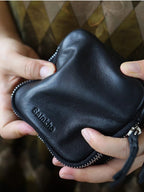 Genuine Leather Travel Jewelry Case - Premium Cowhide Organizer
