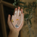 Hand-Painted Ceramic Palm Tray - Artisanal Mini Jewelry Dish