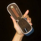 Mini Muffin Denim Jewelry Case - Handmade Embroidered Travel Pouch