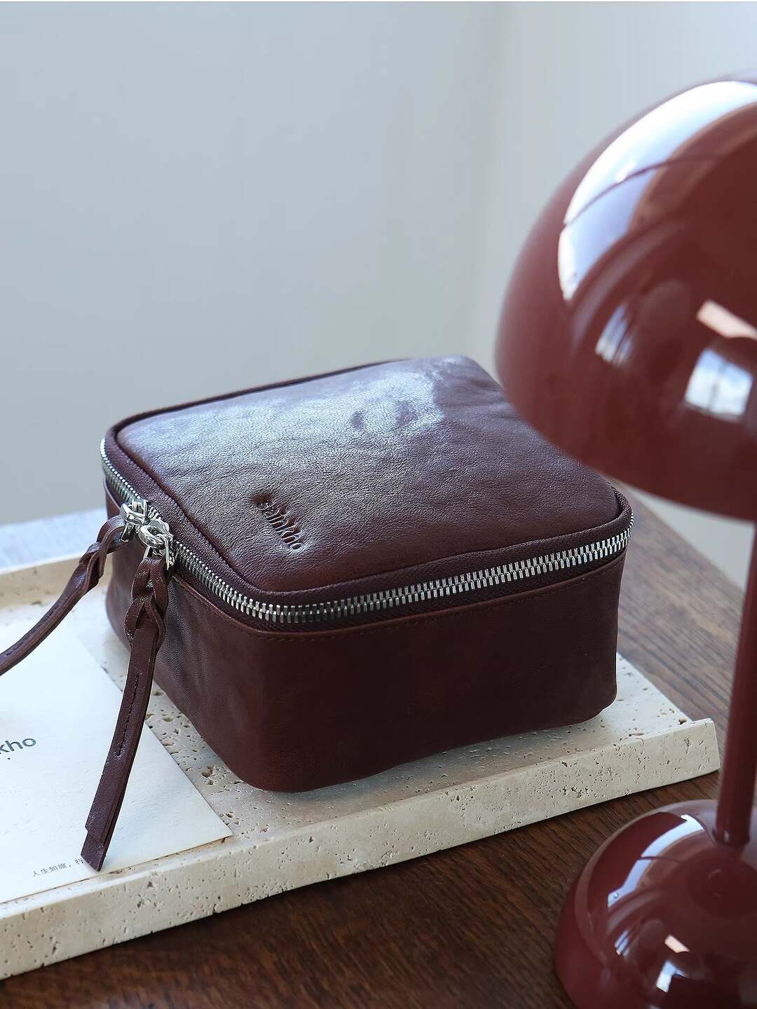 Large Genuine Leather Jewelry Box - Premium Cowhide Organizer