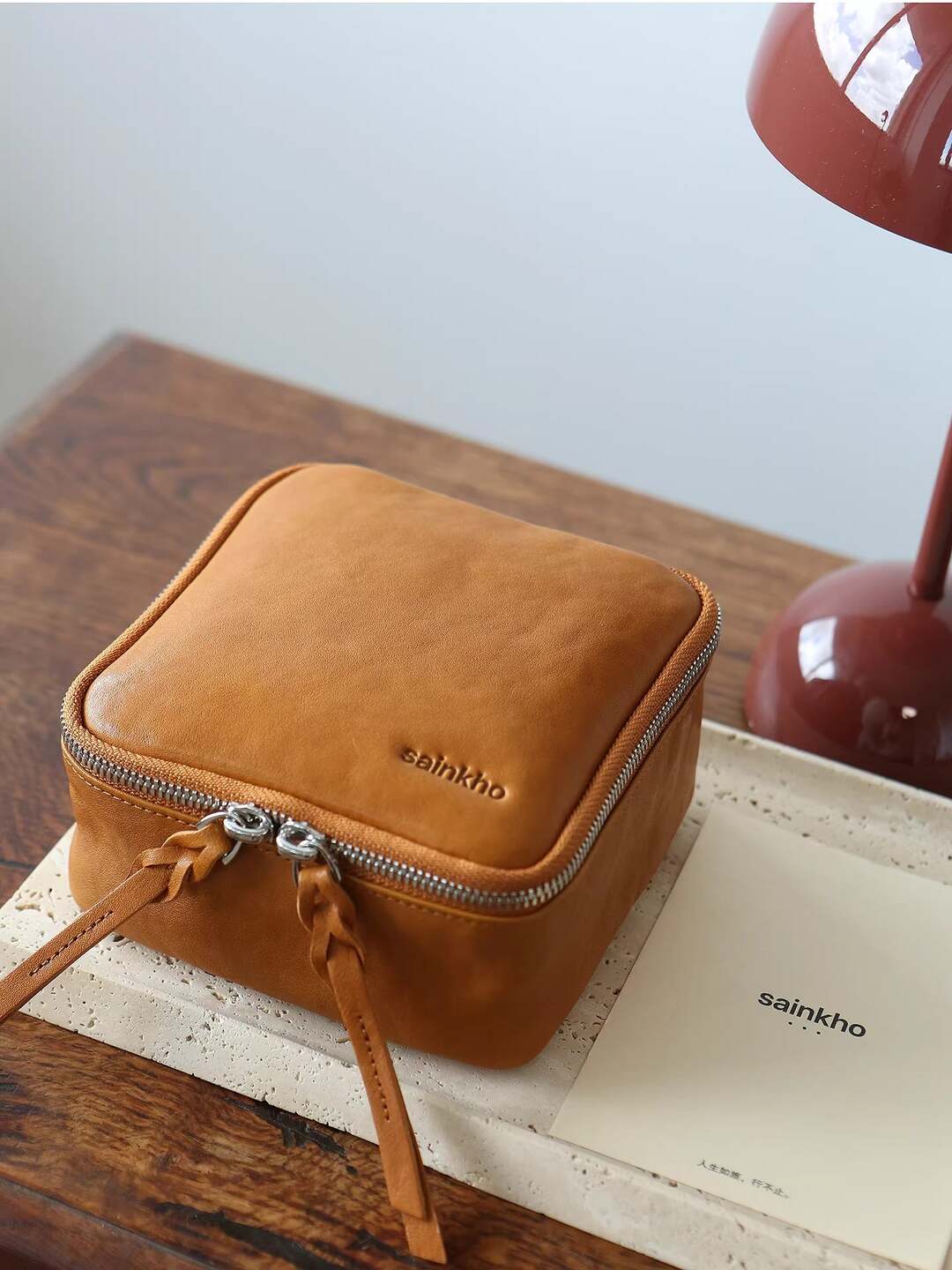 Large Genuine Leather Jewelry Box - Premium Cowhide Organizer