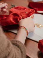 Limited Edition Silk Velvet Jewelry Pouch - Handcrafted with Natural Stones