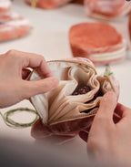 Limited Edition Silk Velvet Jewelry Pouch - Handcrafted with Natural Stones