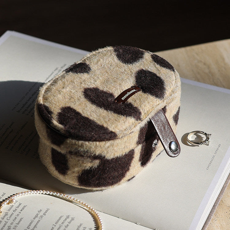 Moon Dweller Plush Jewelry Case - Soft Travel Jewelry Organizer with Velvet Lining
