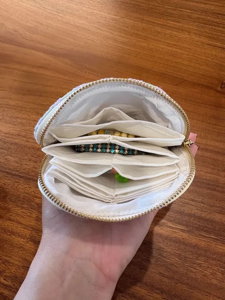 My Oyster Multi-Layer Jewelry Pouch - Handmade with YKK Zipper