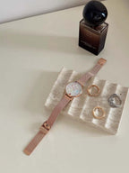 Natural Marble Tray with Wave Edge - Jewelry Dish & Soap Holder