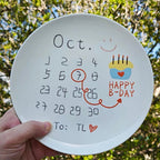 Personalized Birthday Plate - Custom Ceramic Keepsake Gift with Name & Date