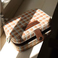 Retro Jacquard Jewelry Box - Double Layer Travel Jewelry Organizer with Soft Velvet Lining