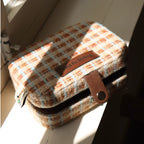 Retro Jacquard Jewelry Box - Double Layer Travel Jewelry Organizer with Soft Velvet Lining