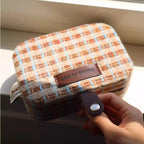 Retro Jacquard Jewelry Box - Double Layer Travel Jewelry Organizer with Soft Velvet Lining