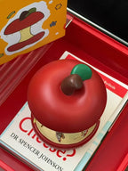 Rotating Apple Core Jewelry Stand - Vintage Red Necklace & Earring Organizer