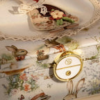 Linen Jewelry Box with Handmade Doll & Embroidery