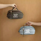Impressionist Jacquard Cosmetic Bag - Large Capacity Waterproof Travel Organizer