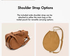 Vintage Tennis Duffle Bag - Large Capacity Leather Sports & Travel Bag with Detachable Racket Pouch