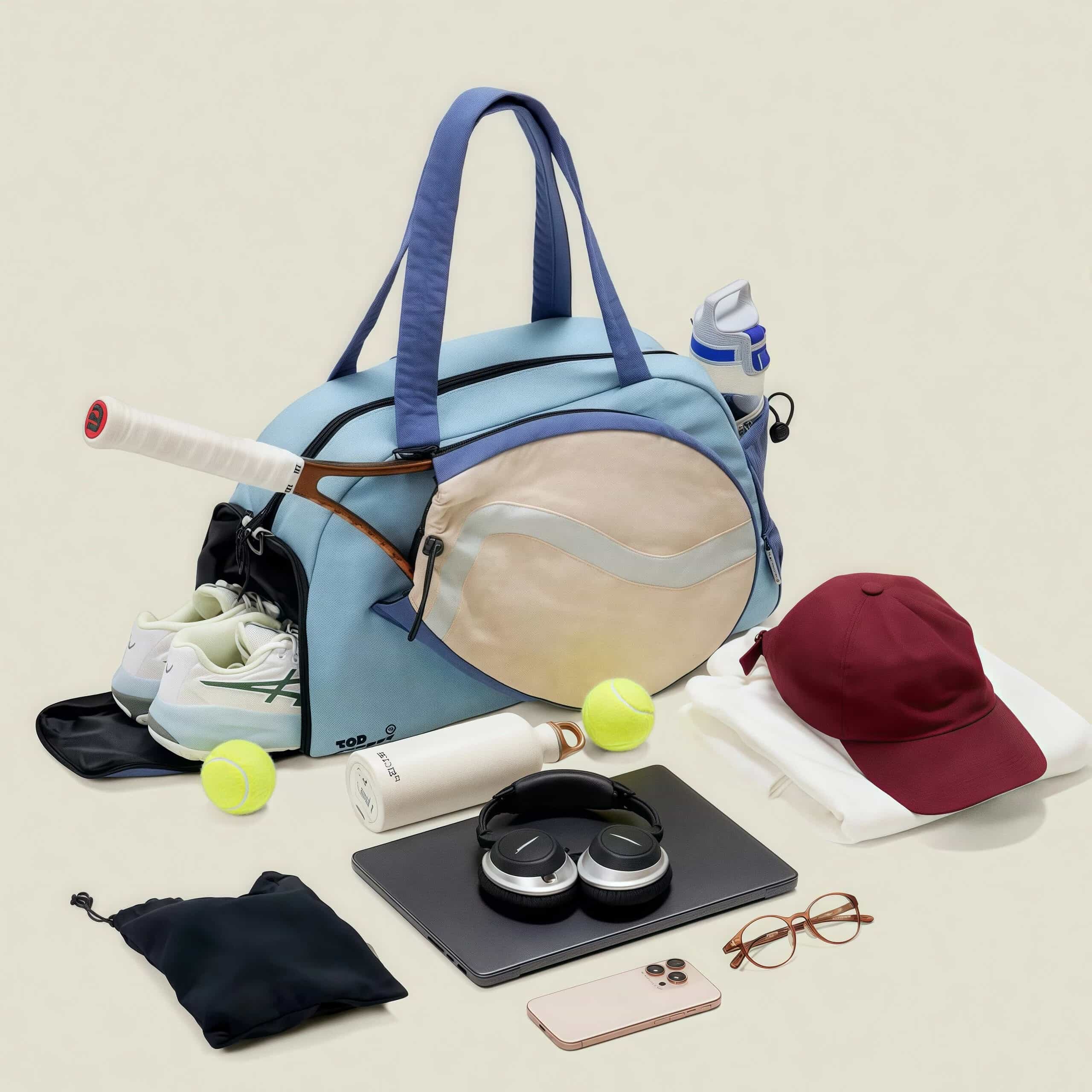Color-Block Tennis Shoulder Bag
