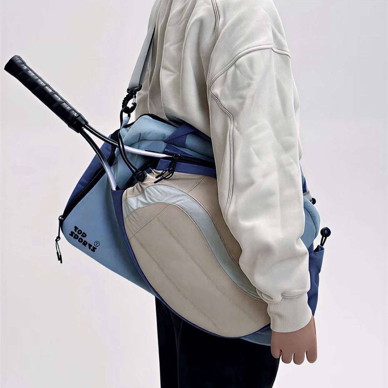 Color-Block Tennis Shoulder Bag