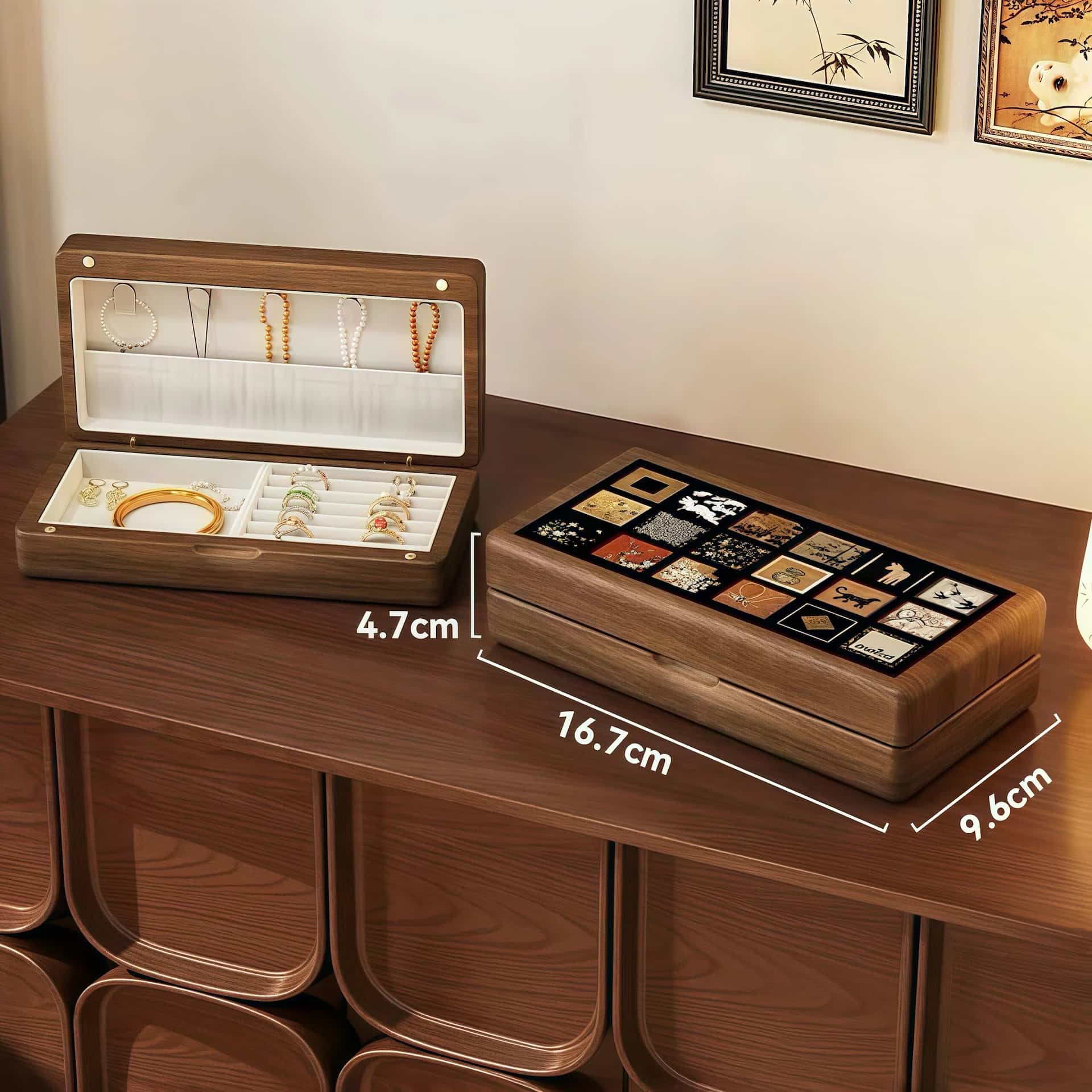 Walnut Wood Jewelry Box