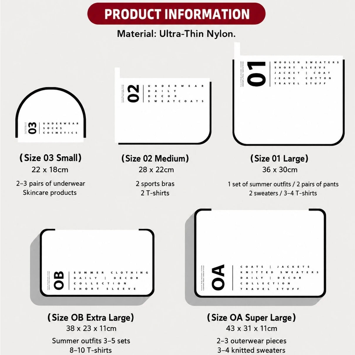 Lightweight Travel Packing Cubes — Water-Resistant