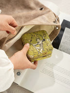 Mini Travel Jewelry Case with Mirror - Compact Organizer for 20+ Pieces