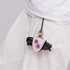 Island Series Embroidered Sunglasses Clip - PU Leather Eyewear Holder with Paracord Strap