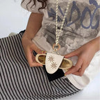 Island Series Embroidered Sunglasses Clip - PU Leather Eyewear Holder with Paracord Strap