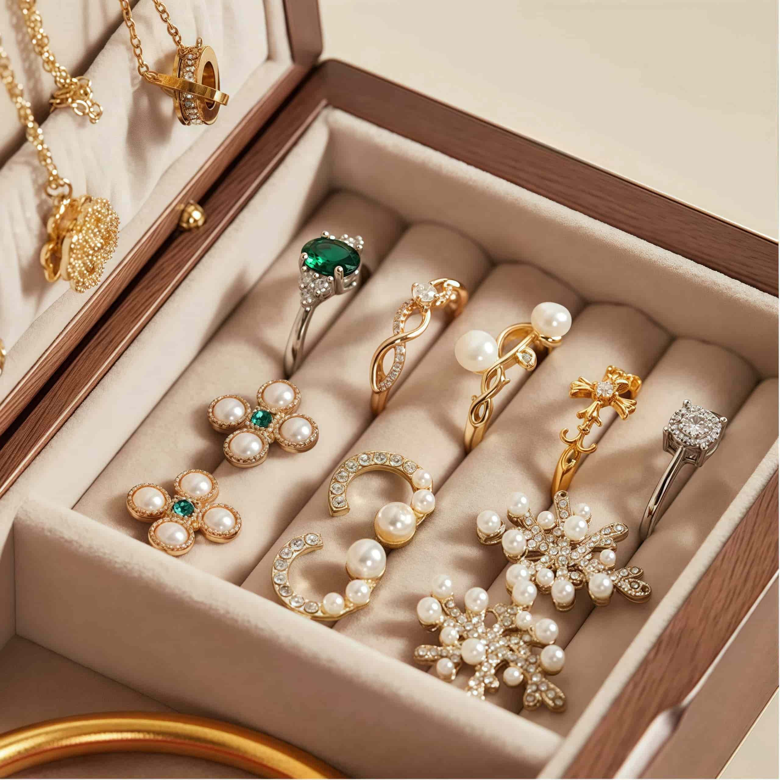 Iris Oil Painting Solid Wood Jewelry Box - Portable Magnetic Closure Organizer for Necklaces & Earrings