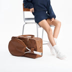 Vintage Tennis Duffle Bag - Large Capacity Leather Sports & Travel Bag with Detachable Racket Pouch