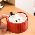 Apple Shaped Ceramic Dipping Dish & Storage Jar Set - Cute Kitchen Decor