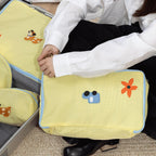 Spring Pup Travel Organizer Set - 4-Piece Waterproof Luggage Packing Cubes with Toiletry Bag