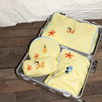 Spring Pup Travel Organizer Set - 4-Piece Waterproof Luggage Packing Cubes with Toiletry Bag