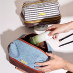 Double-Layer Wet & Dry Separation Cosmetic Bag - Large Capacity Travel Organizer