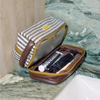 Double-Layer Wet & Dry Separation Cosmetic Bag - Large Capacity Travel Organizer