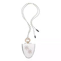 Island Series Embroidered Sunglasses Clip - PU Leather Eyewear Holder with Paracord Strap