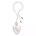 Island Series Embroidered Sunglasses Clip - PU Leather Eyewear Holder with Paracord Strap