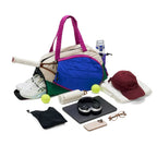 Color-Block Tennis Shoulder Bag - Multi-Functional Large Capacity Sports Duffle with Racket Compartment