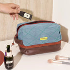 Double-Layer Wet & Dry Separation Cosmetic Bag - Large Capacity Travel Organizer