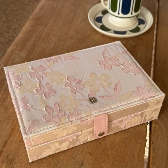 California Symphony Double Layer Jewelry Box - Magnetic Closure Organizer with Removable Dividers