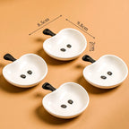 Apple Shaped Ceramic Dipping Dish & Storage Jar Set - Cute Kitchen Decor