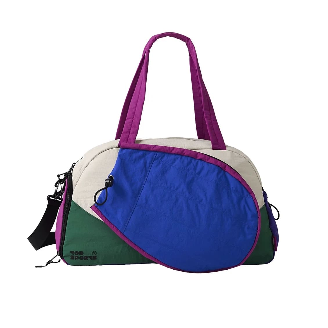 Color-Block Tennis Shoulder Bag - Multi-Functional Large Capacity Sports Duffle with Racket Compartment